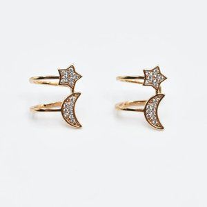 BLACK FRIDAY 🖤 14k Gold Plated Star & Crescent Moon Ear Cuff